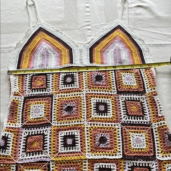 Multicolor Crochet Pattern Dress - Picture 3 of 6